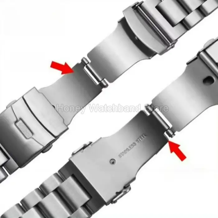 Pour Panerai PAM441 Diesel Luminor résistant à l'usure haute dureté anti-rayures toucher lisse bracelet de montre en acier inoxydable 22 24 26mm