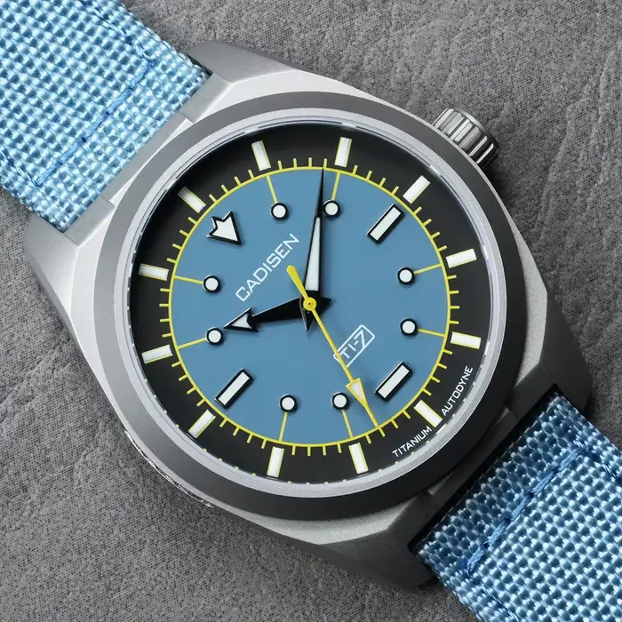 CADISEN TI-7 Autodyne montre-bracelet mécanique automatique en acier titane pour homme