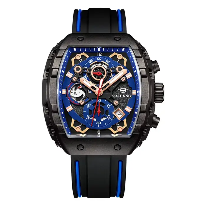 Montre Daniel Gorman Carrée Élégante avec Affichage Analogique-Digital Pour Homme Occasions Spéciales