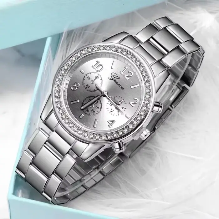 Femmes montres genève classique strass Montre