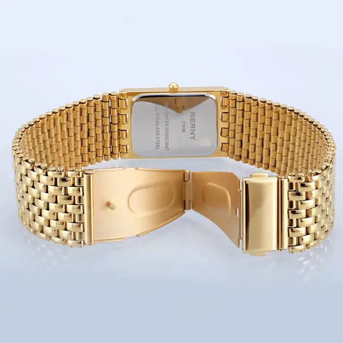 BERNY – montre à Quartz carrée pour hommes