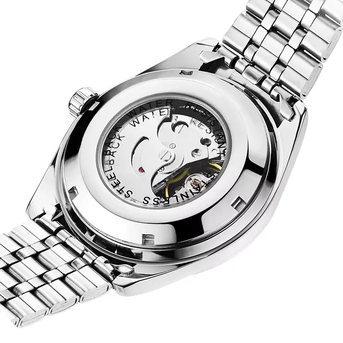 2024 FNGEEN 9001 marque de luxe hommes montre en acier Tourbillon squelette montres mécaniques lumineux automatique Date diamant montre-bracelet
