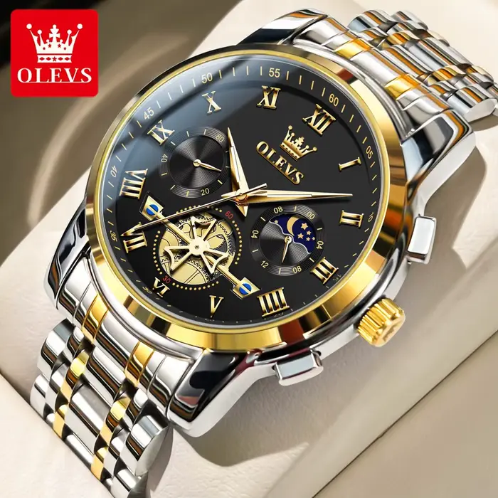 Montre-bracelet à quartz étanche pour homme