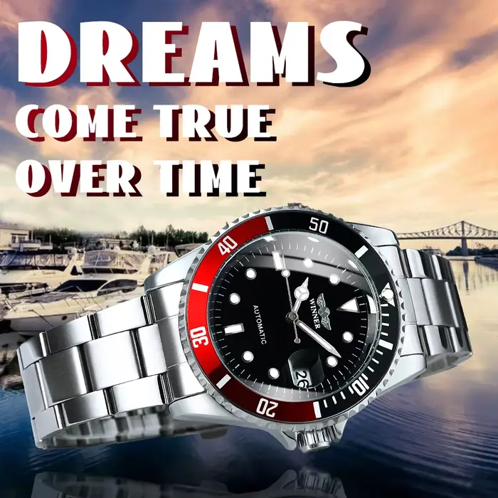 Montre mécanique automatique pour homme, résistante aux chocs, idéale pour occasions spéciales, cadeau professionnel et sportif