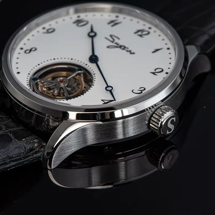 Sugess luxe Tourbillon hommes montre mécanique main vent Original ST8230 mouvement cadran en céramique bracelet Crocodile cadeau de noël nouveau