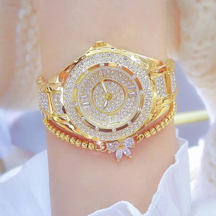 Ensemble de montres en diamant cristal pour femme