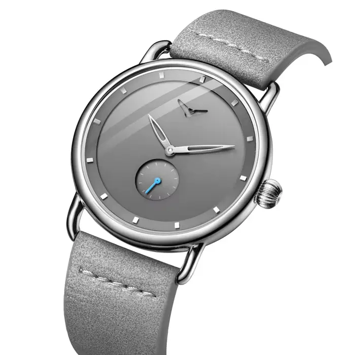 Montre décontractée hommes marque ONOLA montre-bracelet à quartz simple étanche en cuir homme