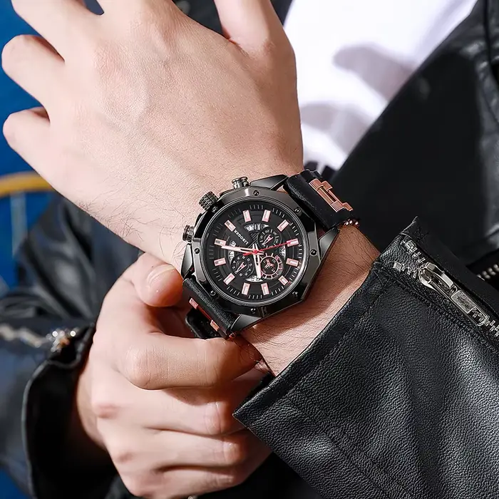 Montre à Quartz pour hommes d'affaires
