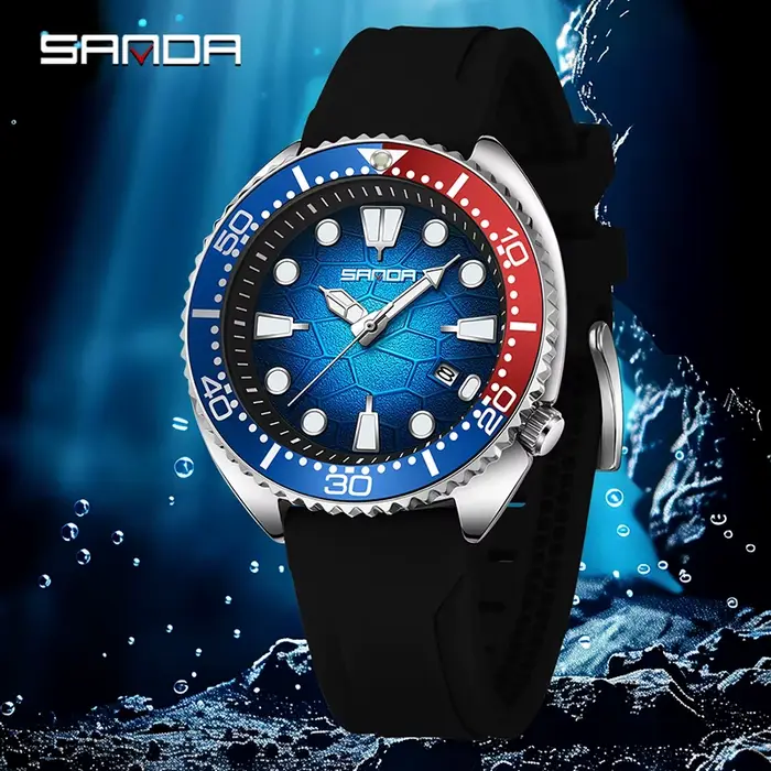 Montre SANDA Quartz Élégante et Résistante à L'Eau Pour Hommes Occasions Spéciales Aventures Urbaines Sportive