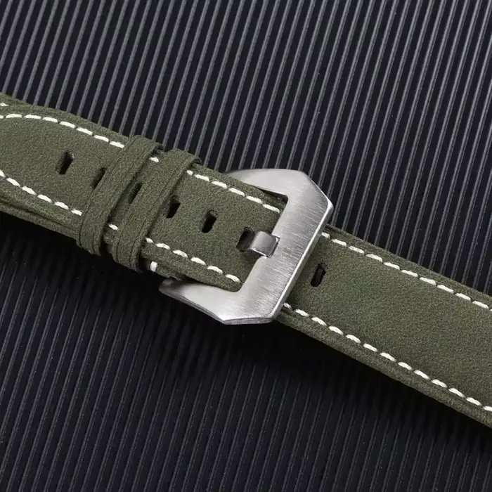 Bracelet de montre en cuir véritable noir bleu marron Vintage mat