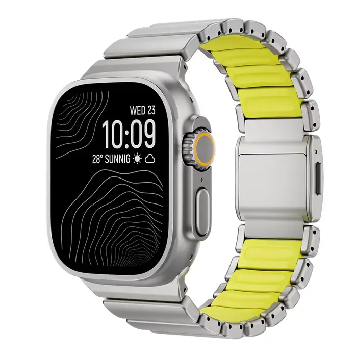 Bracelet en titane et silicone pour Apple Watch Ultra 3/2/1 49mm S11 46mm