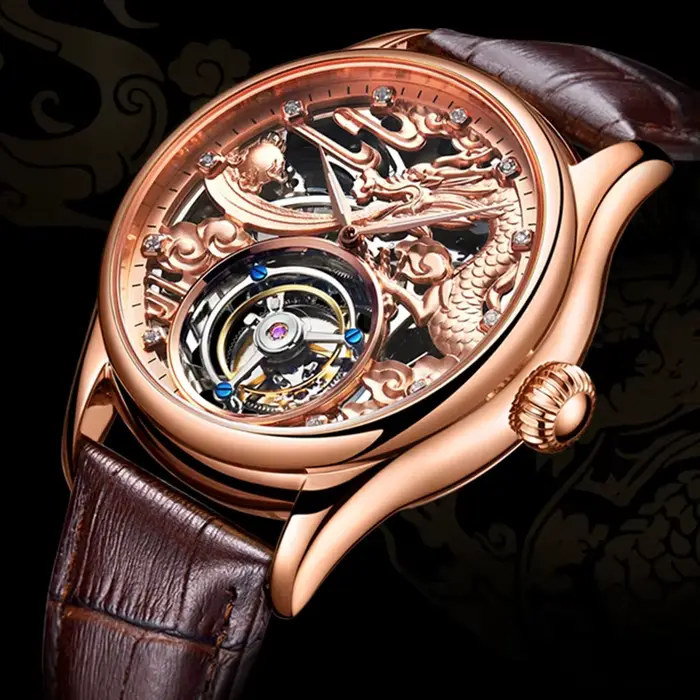 Montre Aesop Tourbillon Edition Limitée Squelette Automatique Hommes Occasions Spéciales