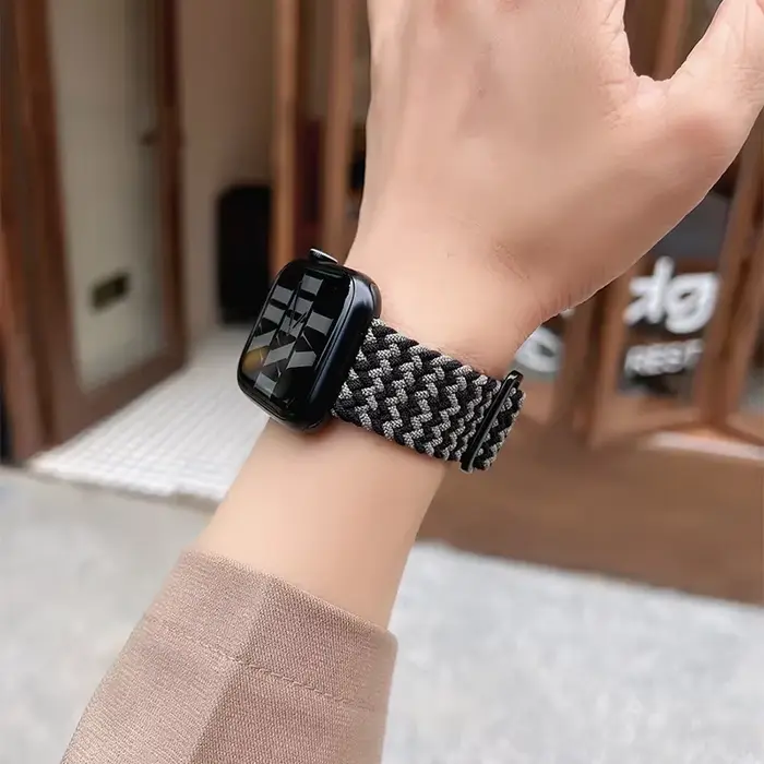 Boucle solo tressée pour bracelet de montre Apple 45mm 44mm 40mm 41mm 49mm