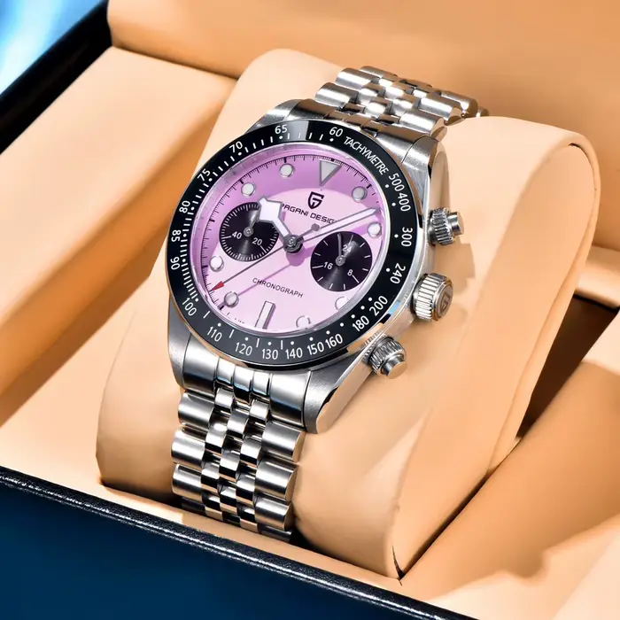 Nouvelle montre homme Panda Rose PAGANI DESIGN montre chronographe quartz luxe résistante à l'eau bracelet acier inoxydable pour homme occasions spéciales