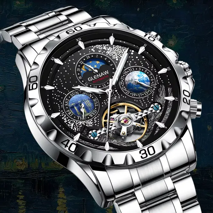 GLENAW Design hommes montres haut de gamme de luxe mode affaires Montre automatique