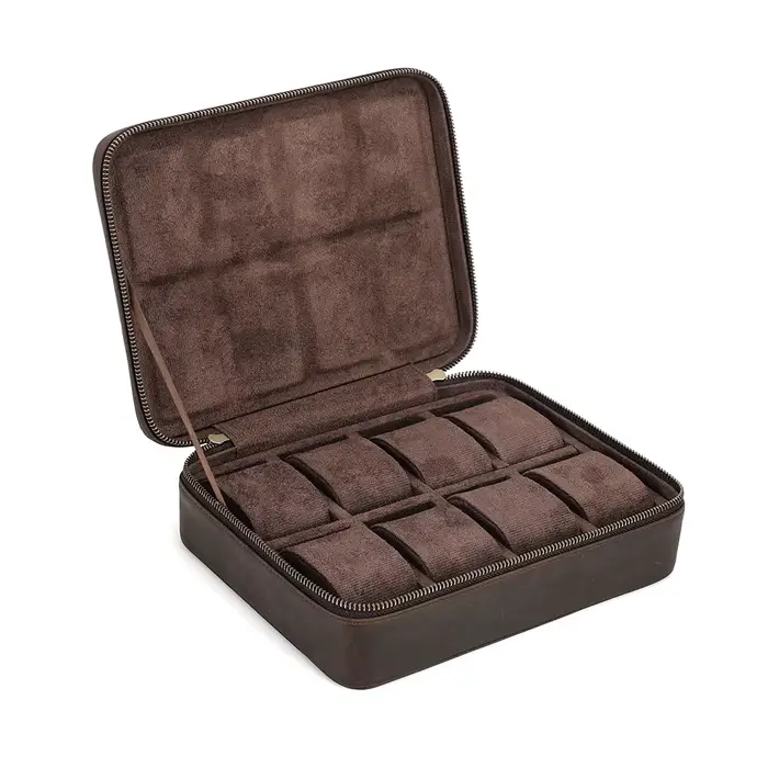 CONTACTS FAMILY-Boîte de rangement de montre en cuir pour hommes et femmes, boîte à bijoux vintage, 