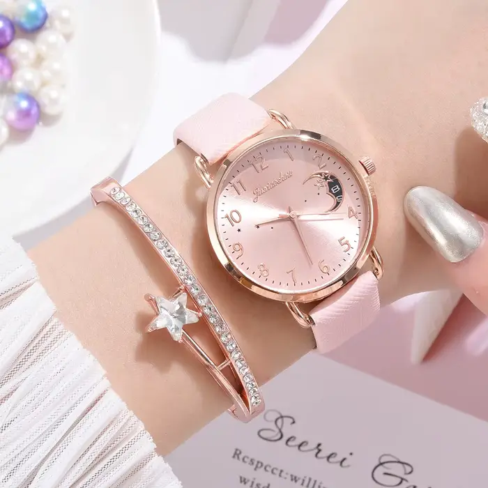 Montre-bracelet à quartz décontractée pour femme
