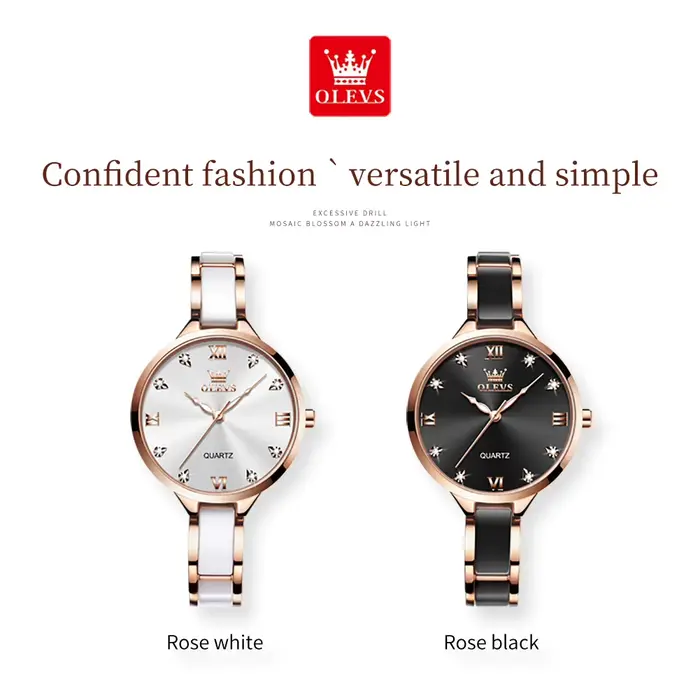 OLEVS 5872 montre de luxe de marque supérieure pour les femmes étanche lumineux Original Quartz dames montre-bracelet