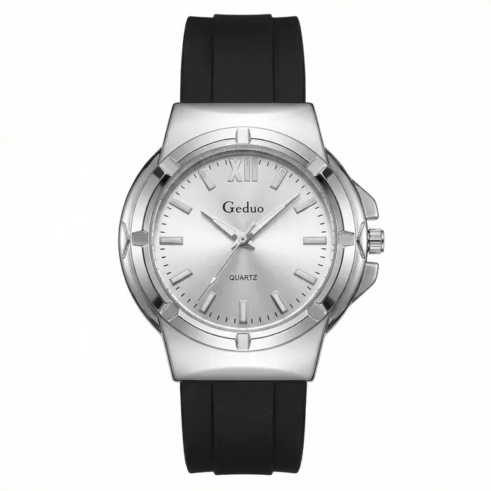 Montre-bracelet pour homme au design élégant, montre à quartz en silicone, style sportif, Relogio Ma