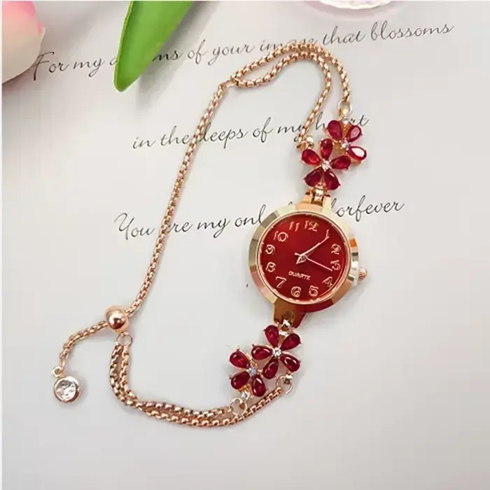 1 pièces femmes montres marque Vintage Strass montres Quartz Bracelet dames de luxe Montre-Bracelet 