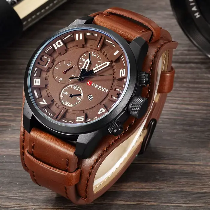 Nouvelles montres CURREN marque de luxe hommes montre bracelet en cuir mode Quartz-montre sport décontracté montre-bracelet Date horloge Relojes 8225