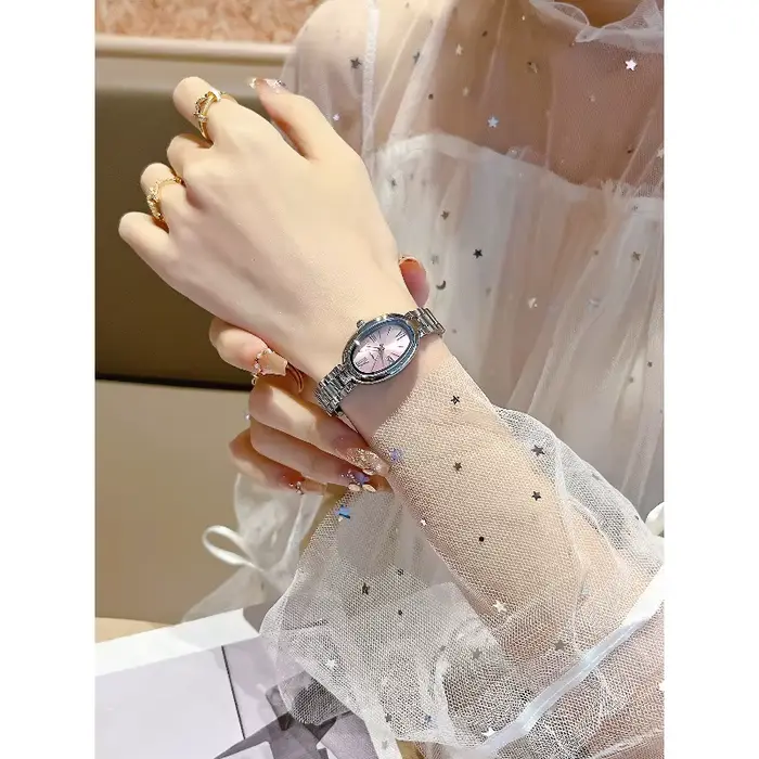 SUNMATE Petite montre dorée de luxe pour femme