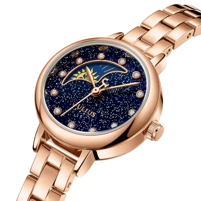 Montre soleil & lune pour femmes