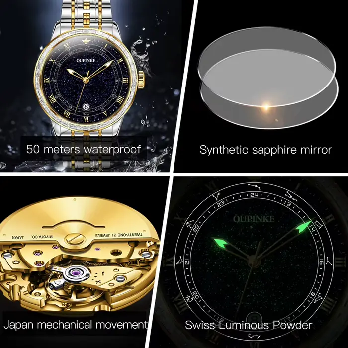OUPINKE – montre automatique originale pour hommes
