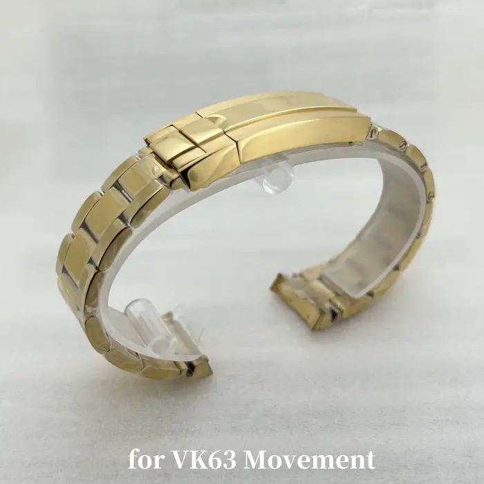 Boîtier de montre en acier inoxydable or rose 39,3 mm pour Daytona VK63 OS20 mouvement à quartz compatible avec bracelet de 20 mm occassions spéciales femmes hommes