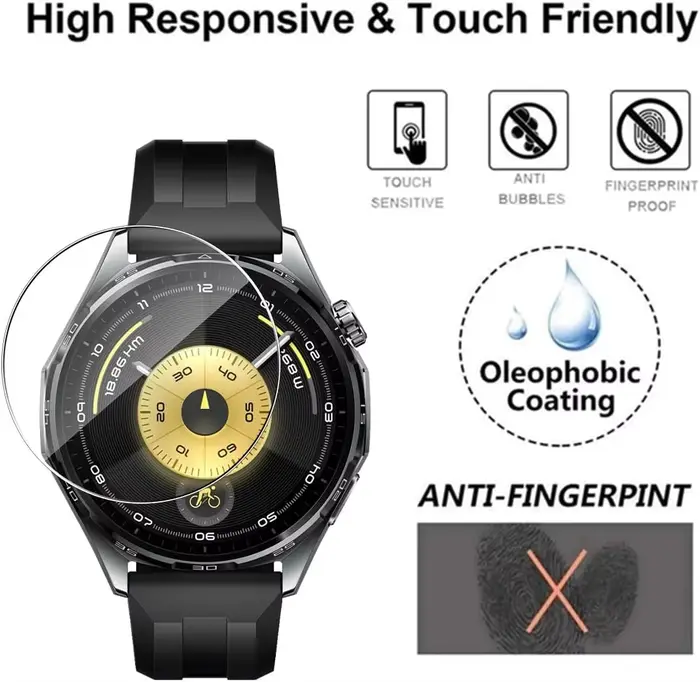 Film de protection en hydrogel souple pour Huawei Watch GT 6 pro 46mm protection intégrale écran sans rayures pour une utilisation quotidienne et activités aquatiques