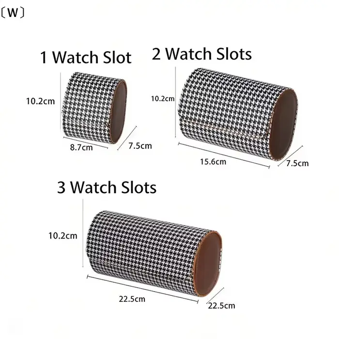 〔W〕〔W〕Étui de voyage pour montres avec 1/2/3 emplacements