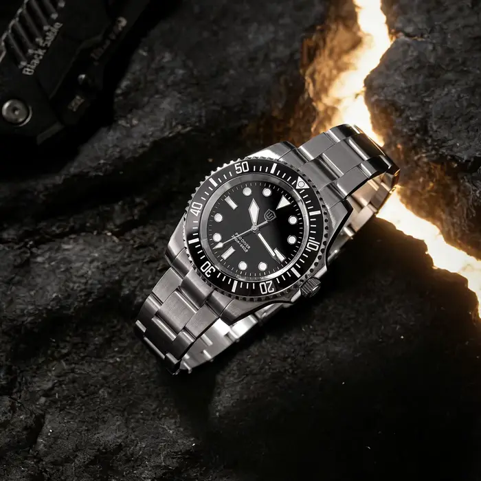 Watchdives WD1680Q V2 Montre de plongée VH31 Sweep Quartz 39mm Saphir 200M Étanche Lunette en céramique BGW9 Lume Acier inoxydable Homme