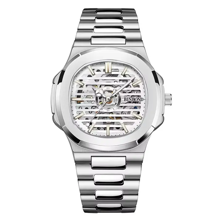 Montre automatique tourbillon de luxe pour homme, mécanique, lumineuse, étanche, squelette, Reloj