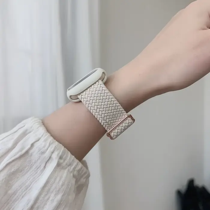 Boucle solo tressée pour bracelet de montre Apple 45mm 44mm 40mm 41mm 49mm