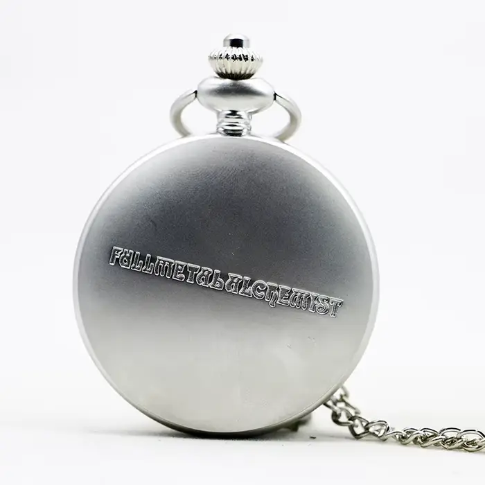 Montre de poche à Quartz avec pendentif en argent Antique Fullmetal Alchemist