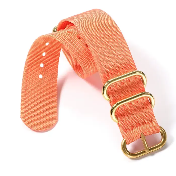 Bracelet de montre en nylon durable avec boucle dorée 18mm 20mm 22mm 24mm pour Omega pour Seiko